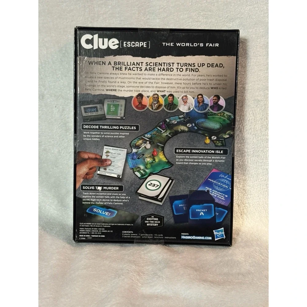 Clue Escape: The World's Fair Board Game Escape Room‎ 1-Time Solve Mystery Game